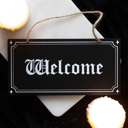 Textschild - Witchy Welcome