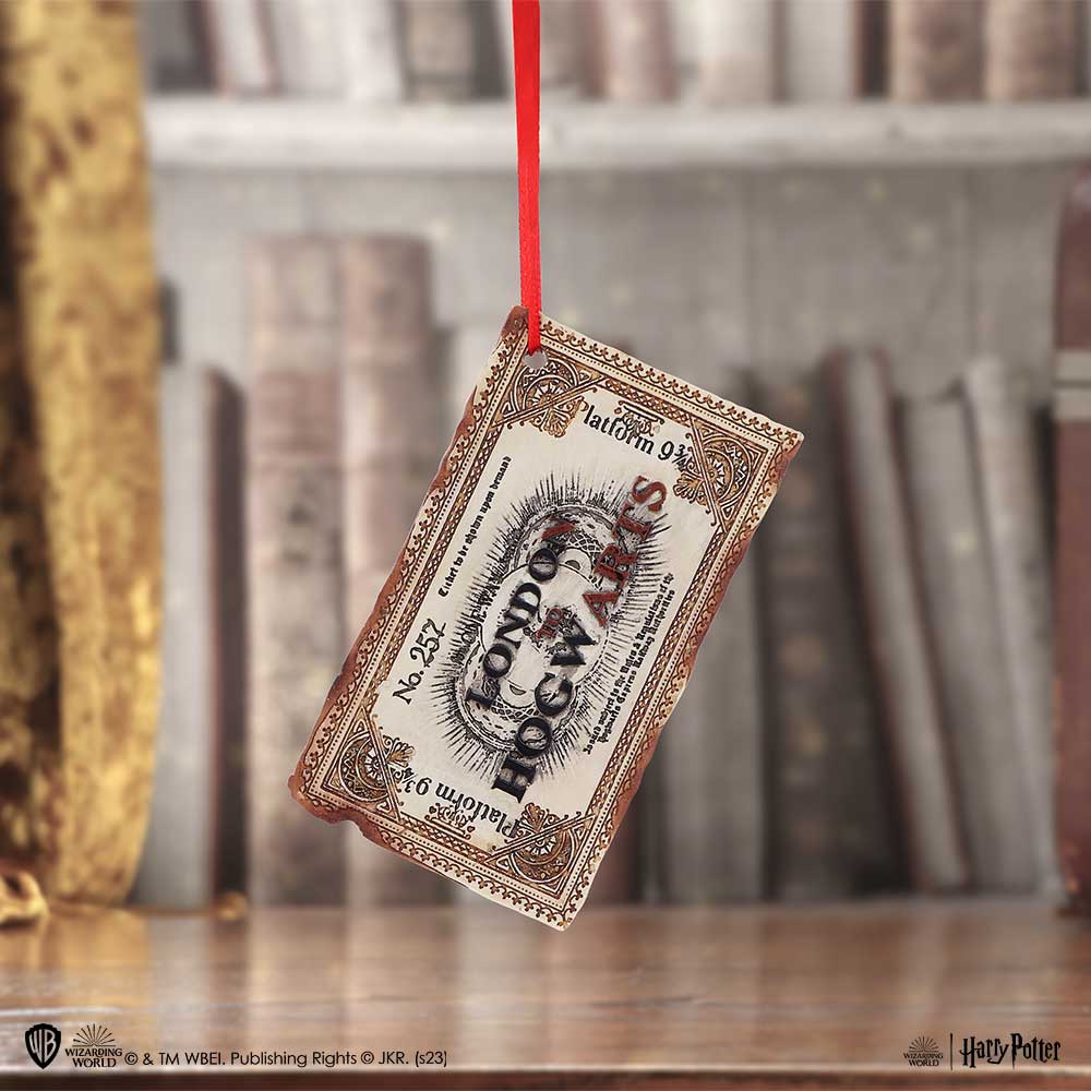 Harry Potter Hogwarts Ticket Hanging Ornament - Nemesis Now