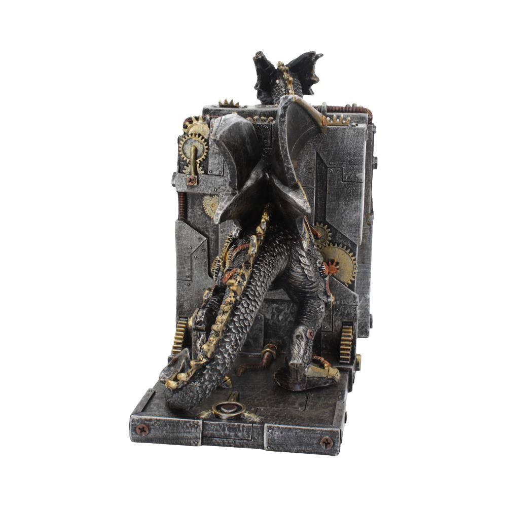 Steampunk Dracus Machina Bookends - Nemesis Now