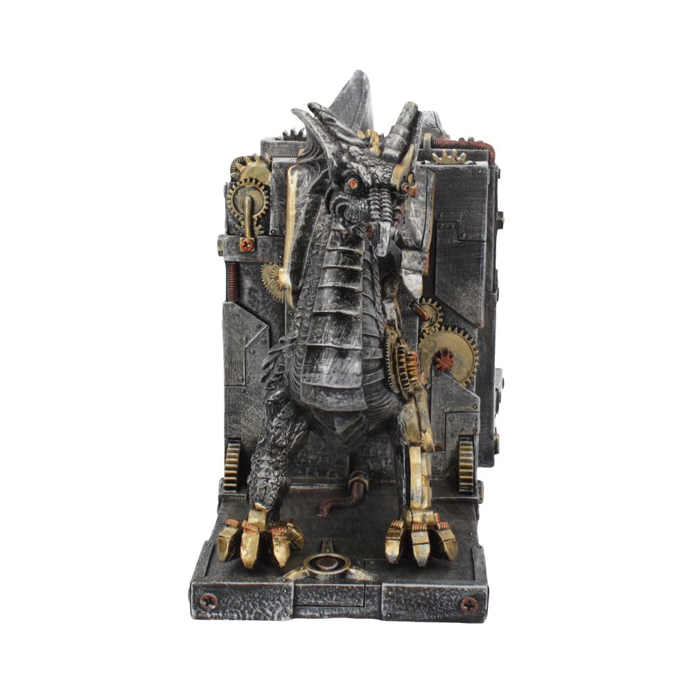 Steampunk Dracus Machina Bookends - Nemesis Now