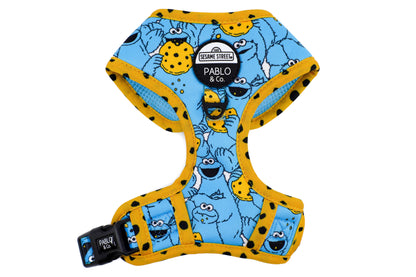 Sesame Street Cookie Monster Adjustable Dog Harness - Size S