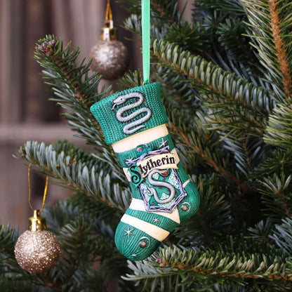 Harry Potter Slytherin Stocking Hanging Ornament - Nemesis Now