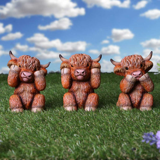 Three Wise Highland Cows - Nemesis Now