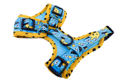 Sesame Street Cookie Monster Adjustable Dog Harness - Size S