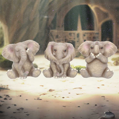 Three Wise Baby Elephants - Nemesis Now